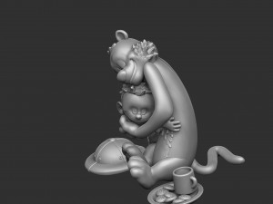 CALVIN AND HOBBES FOR 3D PRINT STL HUG MODEL 3D Принт Модель