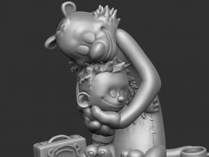 CALVIN AND HOBBES FOR 3D PRINT STL HUG MODEL 3D Print Model