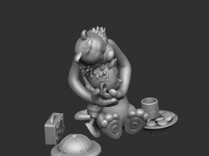 CALVIN AND HOBBES FOR 3D PRINT STL HUG MODEL 3D Print Model