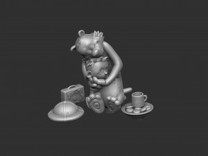 CALVIN AND HOBBES FOR 3D PRINT STL HUG MODEL 3D Принт Модель