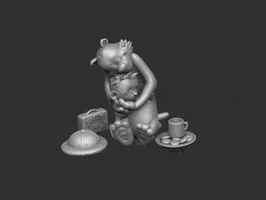 CALVIN AND HOBBES FOR 3D PRINT STL HUG MODEL 3D Print Model