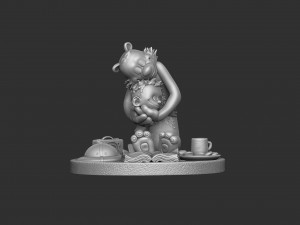 CALVIN AND HOBBES FOR 3D PRINT STL HUG MODEL 3D Принт Модель