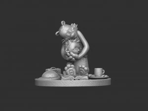 CALVIN AND HOBBES FOR 3D PRINT STL HUG MODEL 3D Print Model