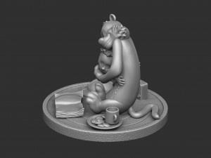 CALVIN AND HOBBES FOR 3D PRINT STL HUG MODEL 3D Принт Модель