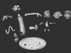Calvin and Hobbes halloween for 3d print stl 3D 프린트 모델