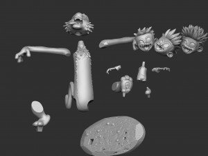 Calvin and Hobbes halloween for 3d print stl 3D 프린트 모델