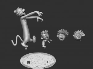 Calvin e Hobbes halloween para impress&atilde;o 3D stl Modelo de Impressão 3D