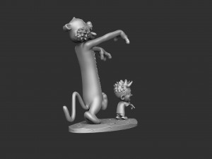 Calvin and Hobbes halloween for 3d print stl 3D 프린트 모델
