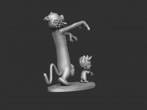 Calvin e Hobbes halloween para impress&atilde;o 3D stl Modelo de Impressão 3D