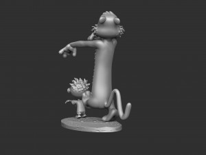 Calvin and Hobbes halloween for 3d print stl 3D 프린트 모델