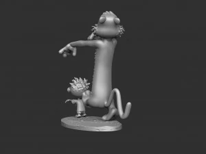 Calvin e Hobbes halloween para impress&atilde;o 3D stl Modelo de Impressão 3D