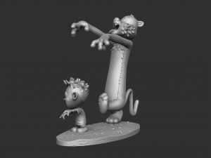 Calvin and Hobbes halloween for 3d print stl 3D 프린트 모델