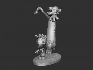 Calvin and Hobbes halloween for 3d print stl 3D 프린트 모델