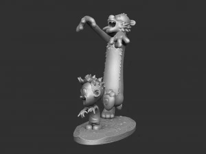 Calvin e Hobbes halloween para impress&atilde;o 3D stl Modelo de Impressão 3D