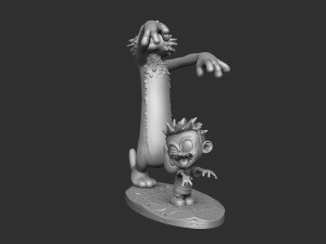 Calvin and Hobbes halloween for 3d print stl 3D 프린트 모델