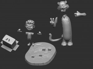 CALVIN AND HOBBES FOR 3D PRINT STL 3D Print Model