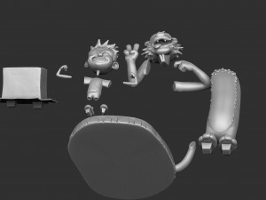 CALVIN AND HOBBES FOR 3D PRINT STL 3D Print Model