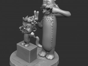 CALVIN AND HOBBES FOR 3D PRINT STL 3D Print Model