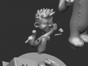 CALVIN AND HOBBES FOR 3D PRINT STL 3D Print Model