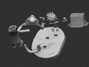CALVIN AND HOBBES FOR 3D PRINT STL 3D Print Model