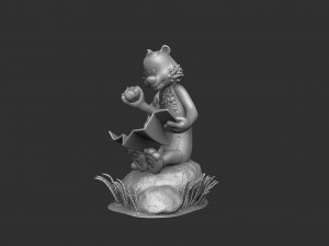 Calvin and Hobbes in nature for 3d print stl 3D 프린트 모델