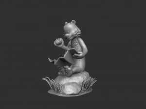Calvin und Hobbes in der Natur f&uuml;r 3D-Druckstl 3D Druckmodell