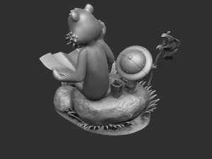 Calvin und Hobbes in der Natur f&uuml;r 3D-Druckstl 3D Druckmodell