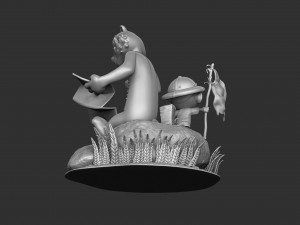 Calvin and Hobbes in nature for 3d print stl 3D 프린트 모델