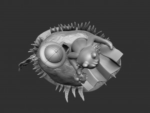 Calvin and Hobbes in nature for 3d print stl 3D 프린트 모델