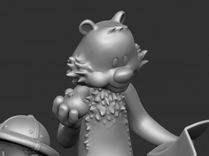 Calvin und Hobbes in der Natur f&uuml;r 3D-Druckstl 3D Druckmodell