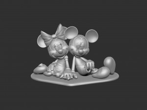 Mickey and Minnie mouse for 3d print STL 3D 프린트 모델