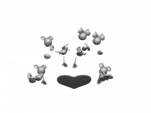 Mickey and Minnie mouse for 3d print STL 3D 프린트 모델