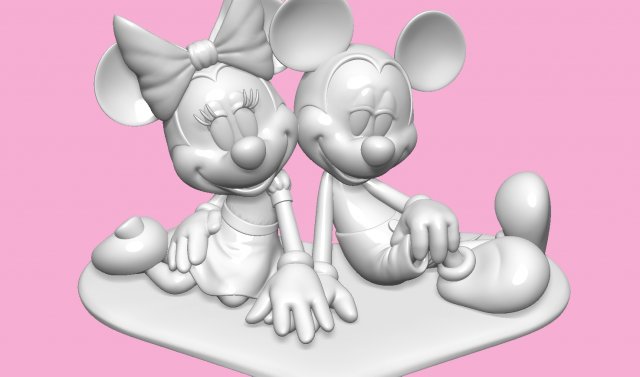 Pegatinas Mickey Y Minnie Mouse 3D