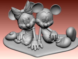 Mickey and Minnie mouse for 3d print STL 3D 프린트 모델