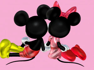 Mickey and Minnie mouse for 3d print STL 3D Print Model