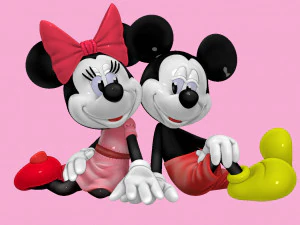 Mickey and Minnie mouse for 3d print STL 3D Print Model
