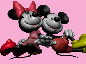 Mickey and Minnie mouse for 3d print STL 3D Print Model
