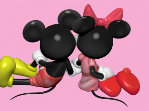 Mickey and Minnie mouse for 3d print STL 3D 프린트 모델