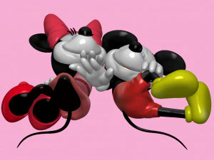 Mickey and Minnie mouse for 3d print STL 3D Print Model
