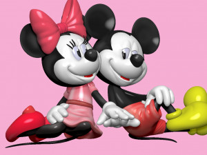 Mickey and Minnie mouse for 3d print STL 3D 프린트 모델
