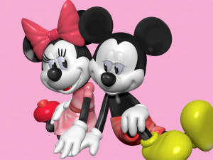 Mickey and Minnie mouse for 3d print STL 3D Print Model