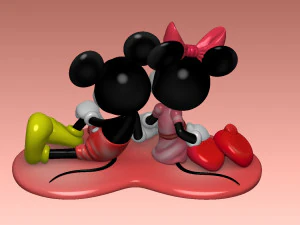 Mickey and Minnie mouse for 3d print STL 3D Print Model