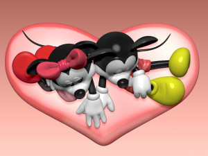 Mickey and Minnie mouse for 3d print STL 3D 프린트 모델