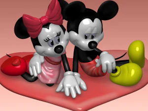 Mickey and Minnie mouse for 3d print STL 3D Print Model
