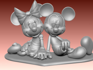 Mickey and Minnie mouse for 3d print STL 3D 프린트 모델