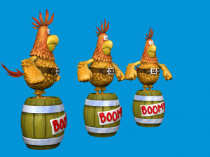 Captain Flint parrot for 3D printing STL 3D 모델