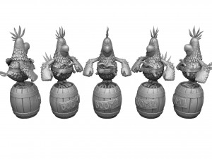 Captain Flint parrot for 3D printing STL 3D 모델