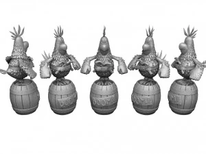 Captain Flint parrot for 3D printing STL 3D Model