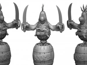 Captain Flint parrot for 3D printing STL 3D Model