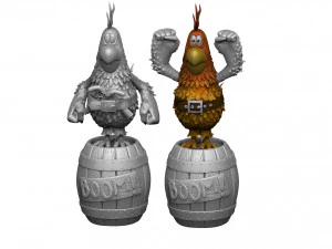 Captain Flint parrot for 3D printing STL 3D Model
